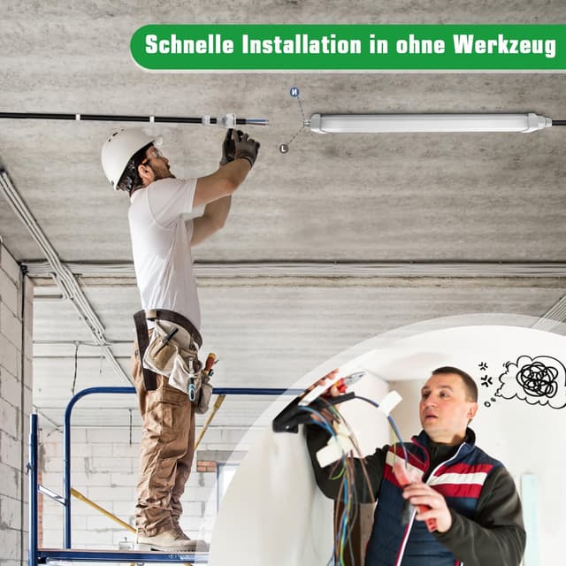 Thumbnail 6 de TONFFI LED Feuchtraumleuchte 60 cm (IP65) 18 W, 1.800 lm, neutralweiß 4.000 K – verknüpfbar