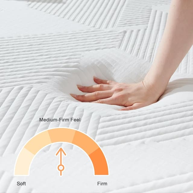 Detalle de Sleremind 22cm Thickness Double Memory Foam Mattress (Medium Firm) in a Box – 135x190x22cm