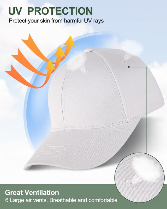 Detalle 2 de Unisex adjustable baseball cap with metal buckle closure and sweatband lining (54–60 cm)