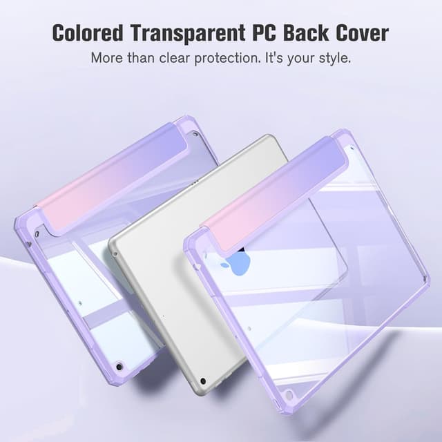 Detalle de Fintie Hybrid Hülle für 10,2 Zoll iPad (9./8./7. Gen) mit Stifthalter – stoßfeste Schutzhülle Fantacy Ombre