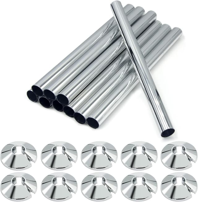 Imagen de Radiator Pipe Covers 15mm x 200mm set of 10 en OfertitasTOP