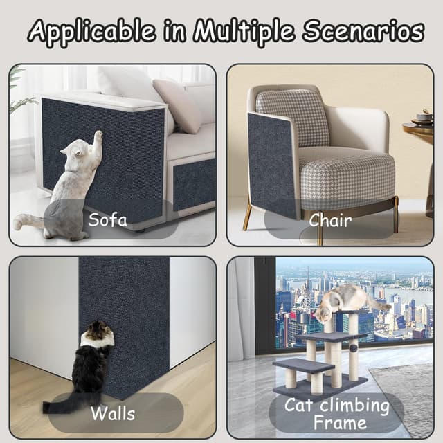 Thumbnail 6 de Xynovate Alfombra Rascador para Gatos 30 x 100 cm