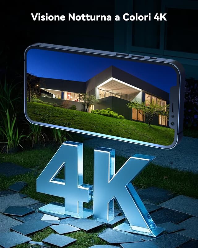 Detalle 1 de COCOCAM 4K 8MP Telecamera Wi-Fi Esterno