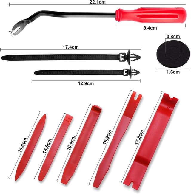 Detalle de Ginsco Kfz-Werkzeug-Set 716-teilig: Universal Befestigungsclips für Verkleidungen, Stoßstangen & mehr