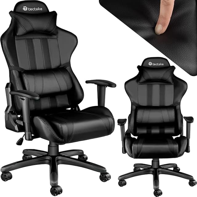 Detalle de TecTake® Silla Gamer Ergonomica con Reclinable