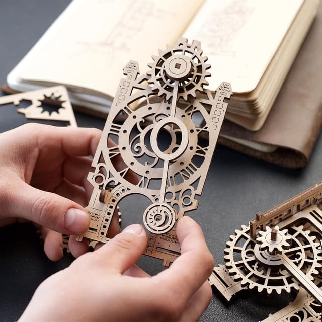 Detalle de UGEARS Old Clock Tower : puzzle en bois 3D mécanique à monter