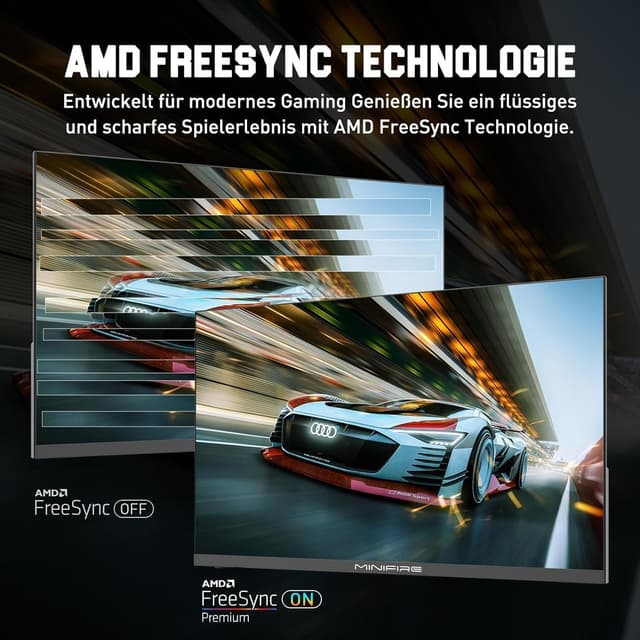 Detalle de Minifire Gaming Monitor MFG25X1 PRO (24,5 Zoll, FHD, IPS, 240/300 Hz, 1 ms, FreeSync, HDR Ready)