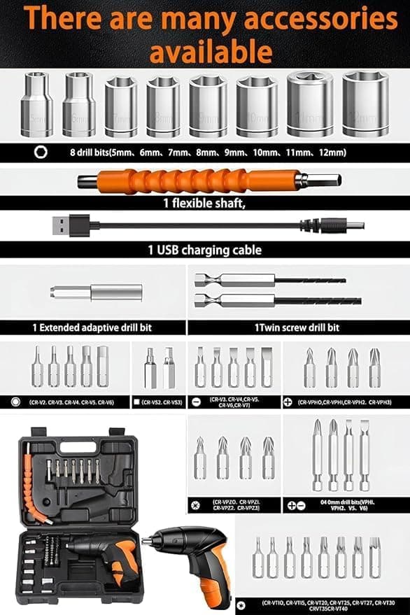 Thumbnail 5 de 48-in-1 Cordless Electric Screwdriver with 46 Bits 🛠