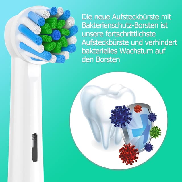 Thumbnail 4 de Aufsteckbürsten für Braun Oral-B Elektrozahnbürsten – WENS Cross, 12er-Pack (kompatibel u. a. Pro/ Vitality)