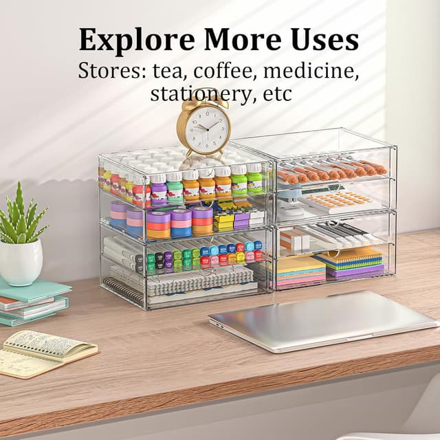 Thumbnail 5 de SortNStore Große Kosmetik Organizer 2er-Set Acryl-Boxen 🎀