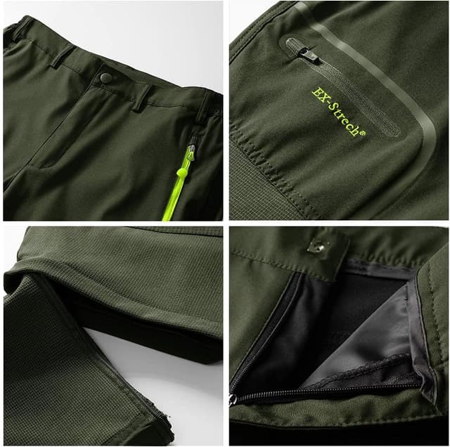 Detalle de SANMIO Pantaloni Trekking Uomo convertibili softshell con asciugatura veloce