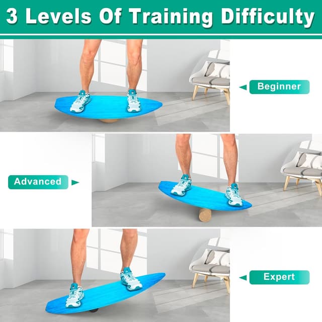 Detalle 2 de Healfith Balance Board Holz 204 kg