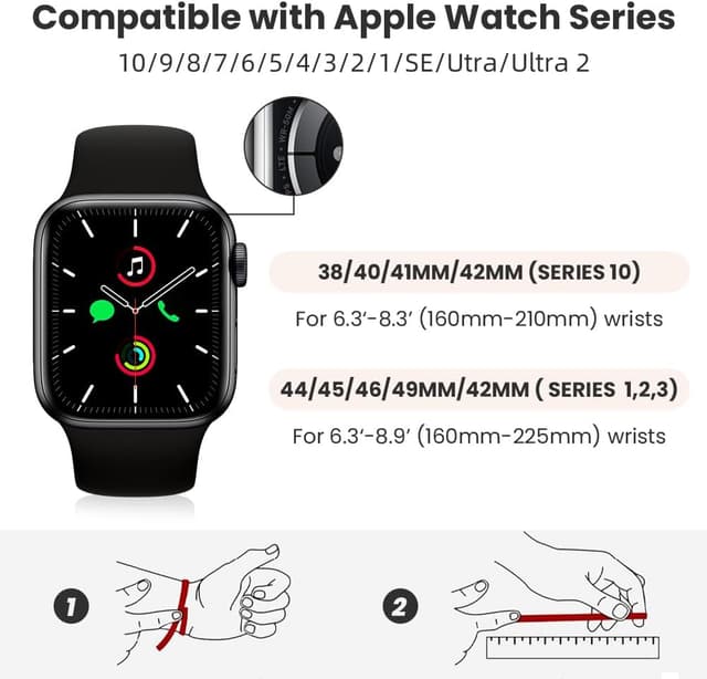 Detalle 2 de OFFCUP cinturino sport compatibile con Apple Watch (Serie 10/9/8/7/6/5/4/3/2/1/SE e Ultra/Ultra 2)
