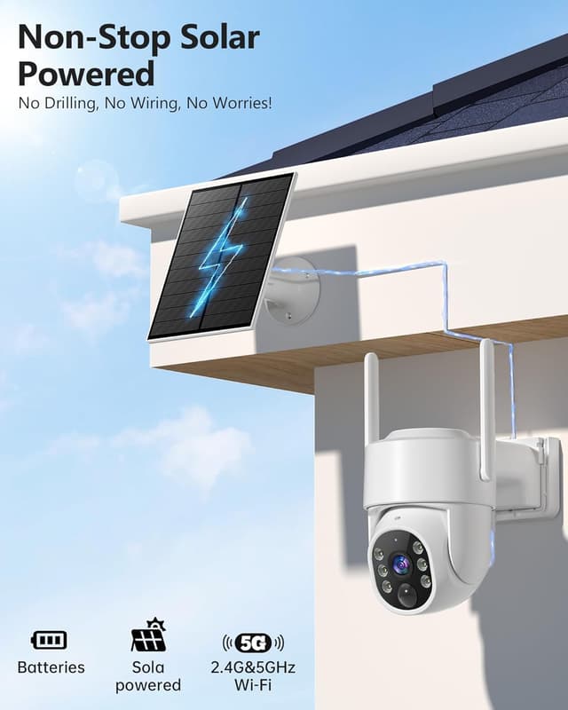 Detalle 2 de Gianteye 2K Wireless Outdoor Security Camera 2-pack