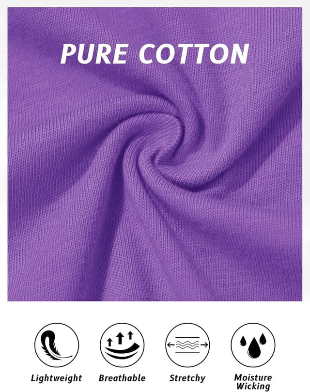 Detalle de TACVASEN Women’s Long Sleeve Cotton T-Shirt with Crew Neck, Quick Dry Breathable Fit