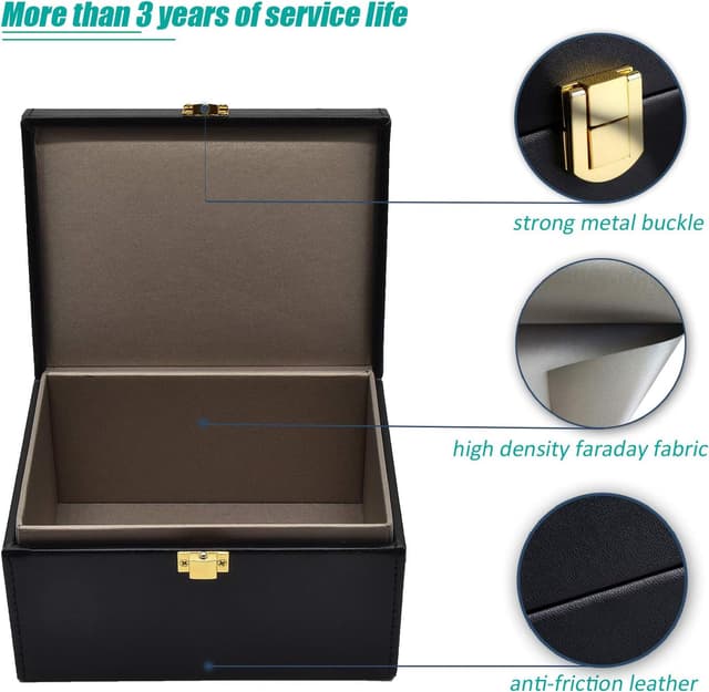 Detalle de Faraday key fob safe box, RFID blocker