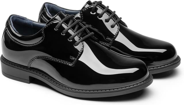 Detalle de Bruno Marc Boy’s Classic Oxford Dress Shoes (Toddler/Little Kid/Big Kid) — cushioned, breathable oxfords