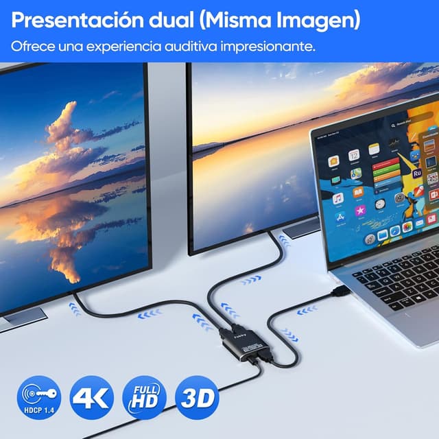 Thumbnail 4 de Aluminio Splitter HDMI 1x2 4K