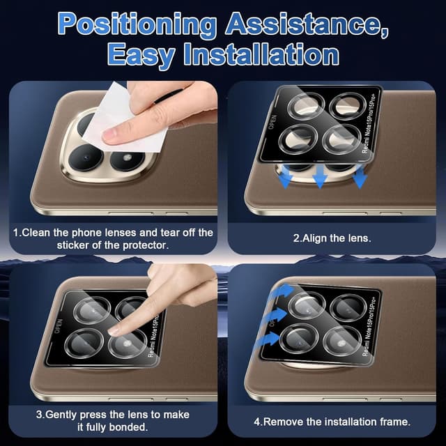 Detalle de TUTUO Kamera Schutzfolie 9H für Redmi Note 15 Pro Plus