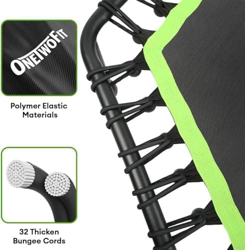 Detalle 2 de ONETWOFIT Trampolín de Fitness 107/114cm con Rebote Bungee 🏃♀