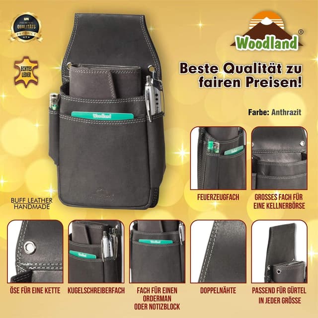 Thumbnail 4 de Woodland Robustes Kellnerbörsen-Holster