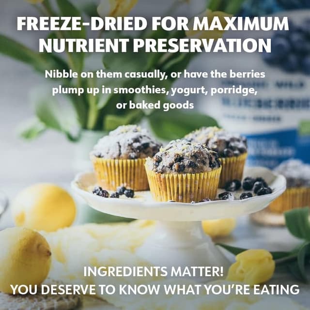 Detalle 2 de Arándanos Secos Orgánicos LOOV Silvestres 🍇 Sin Azúcar 113g