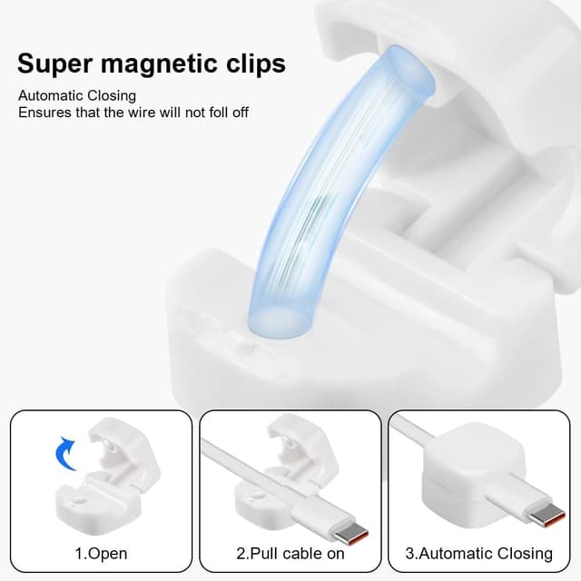 Detalle de URAQT Clips organisateur de câbles 7 mm