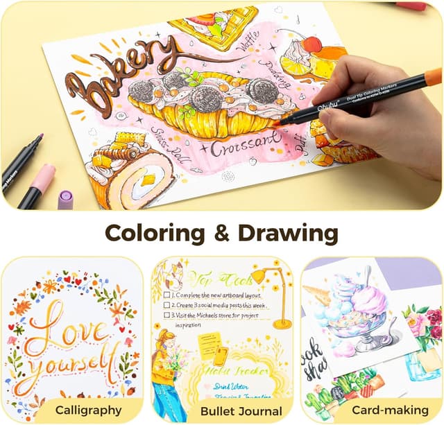 Thumbnail 6 de Ohuhu Pennarelli a punta a pennello 80 colori