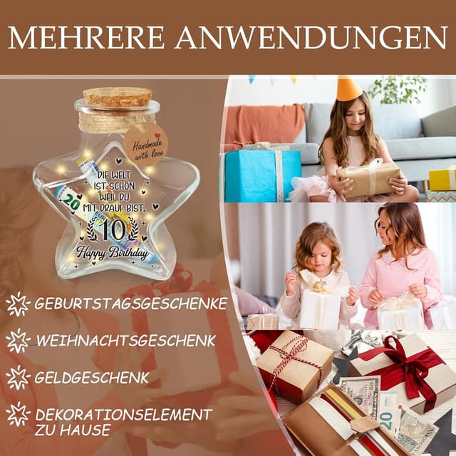 Thumbnail 3 de Giftota 10 Geburtstag LED Sternflasche