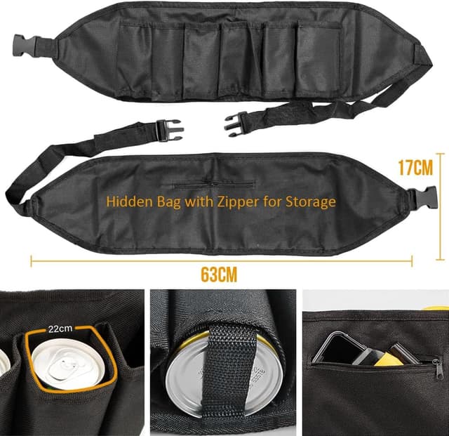 Detalle 2 de MUCHER Portable Trinker Gürtelhalter 6 Getränke 🍺