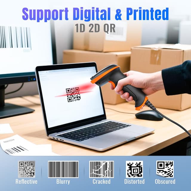 Thumbnail 3 de Tera D5100Y Lecteur de Codes Barres Filaire