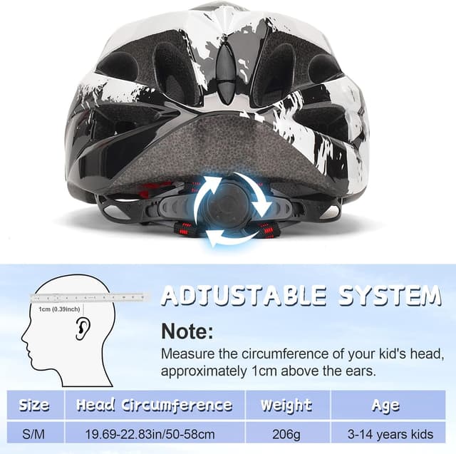 Detalle 2 de Kids Bike Helmet (Age 3–14) Adjustable Children’s Scooter, Skating & Cycling Helmet, 50–58cm