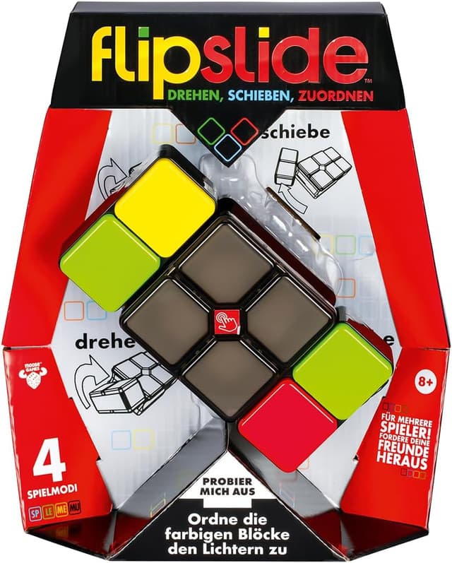 Detalle 2 de Moose Toys Flipslide – Jeu électronique de correspondance (tourner, pousser, attribuer) dès 8 ans, en allemand