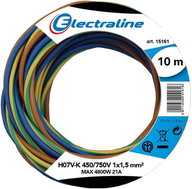 Thumbnail 5 de Electraline 15071 H07V-K 1x1,5 mm 10 m negro