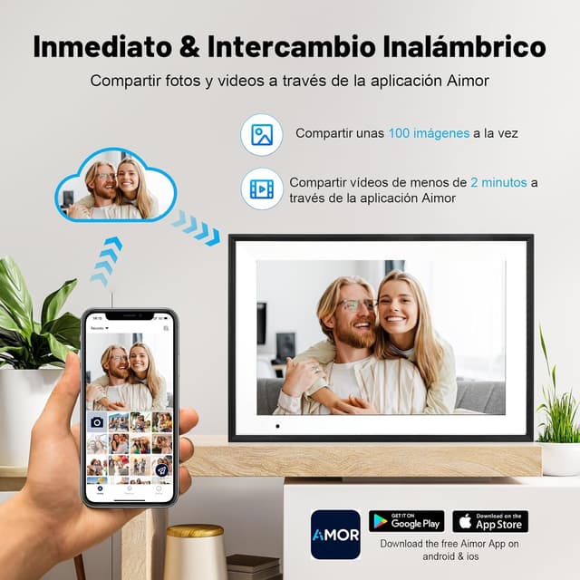 Thumbnail 1 de AEEZO 10,1 Zoll Digitaler Bilderrahmen 32GB