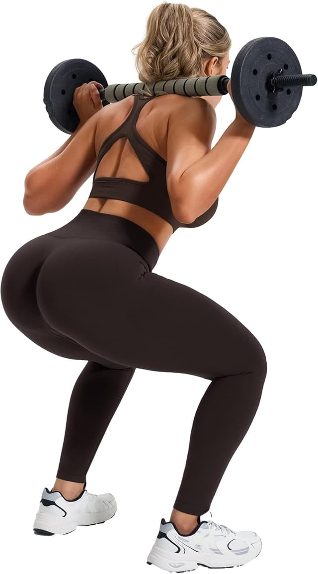 Detalle de JOYSPELS Seamless High-Waist Tummy Control Gym Leggings for Women (Scrunch Bum)