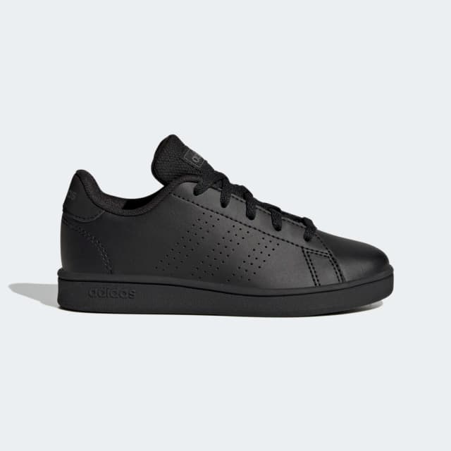 Detalle de adidas Advantage Lifestyle Court Lace en negro: zapatilla de uso diario con cordones