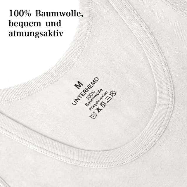 Detalle 1 de Smart Sir Unterhemd Herren 3/5er Pack Baumwolle