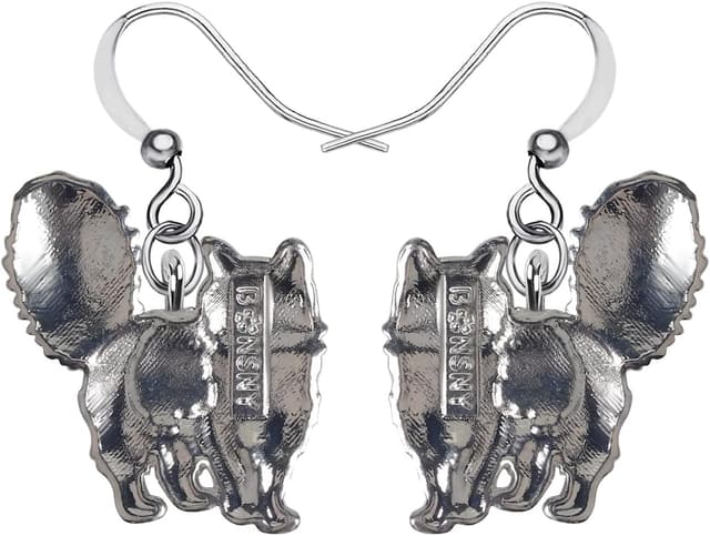 Detalle de Boucles d’oreilles chat chaton en alliage et émail (sans nickel) – petit pendentif pour femmes et filles