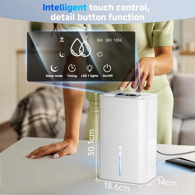 Detalle de MaidellAir 2700ML Deshumidificador silencioso