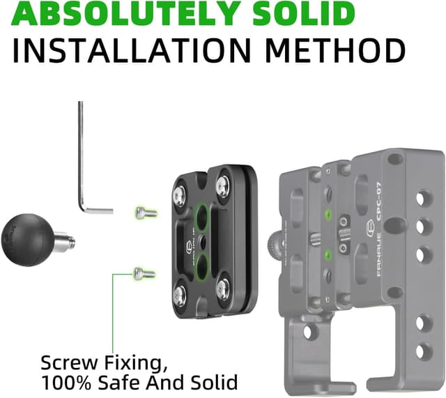 Detalle de FANAUE Aluminum Phone Holder with 1" Ball Head Adapter (RAM size B, SA-01) for motorcycles & bikes