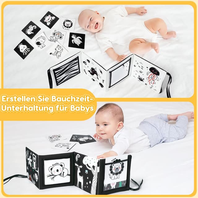 Thumbnail 4 de URMYWO Kontrastkarten Baby Schwarz Weiß