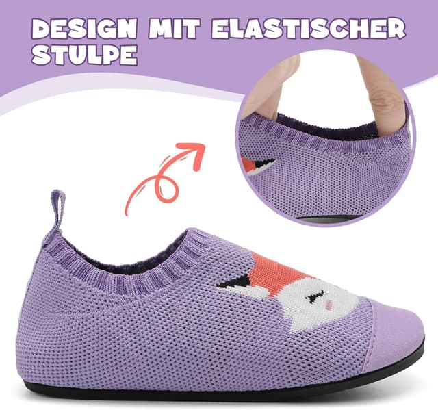 Detalle 2 de VOLHAL Kinder-Hausschuhe mit atmungsaktivem, rutschfestem Design für Kindergarten & Indoor