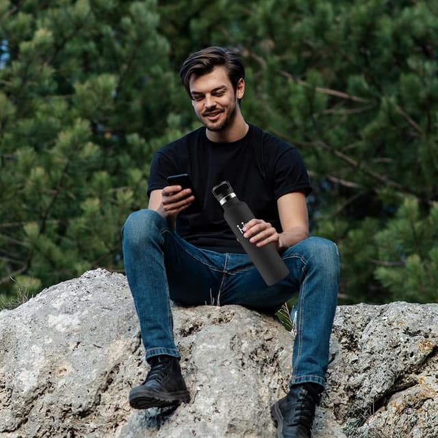 Thumbnail 6 de Botella de Agua Acero Inoxidable 1L con pajita y doble aislamiento