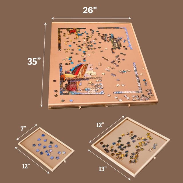 Thumbnail 3 de Wooden Puzzle Board 35 x 26 inch 🎲