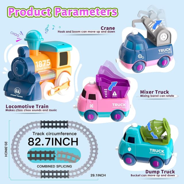 Detalle de Toddler Train Set 10-Track ๐