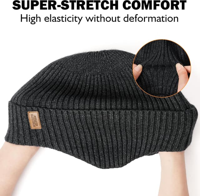 Detalle 2 de Wmcaps Wintermütze Herren Fleece mit Ohrenschützern