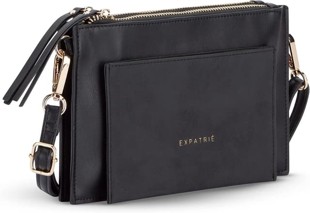 Detalle de Expatrié Isabelle borsa a tracolla donna in stile pochette con tracolla rimovibile