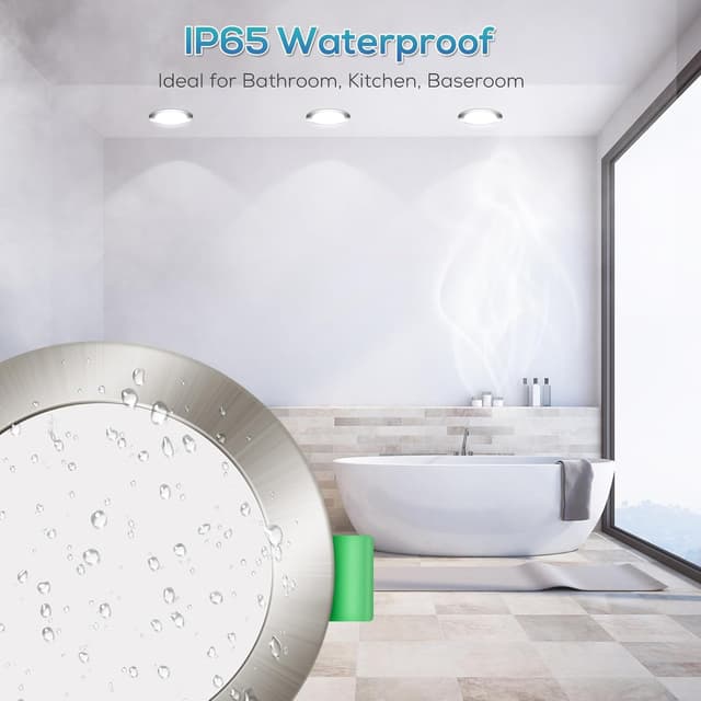 Detalle 2 de ALUSSO LED Einbaustrahler 230V 7W Dimmbar IP65 6er Set