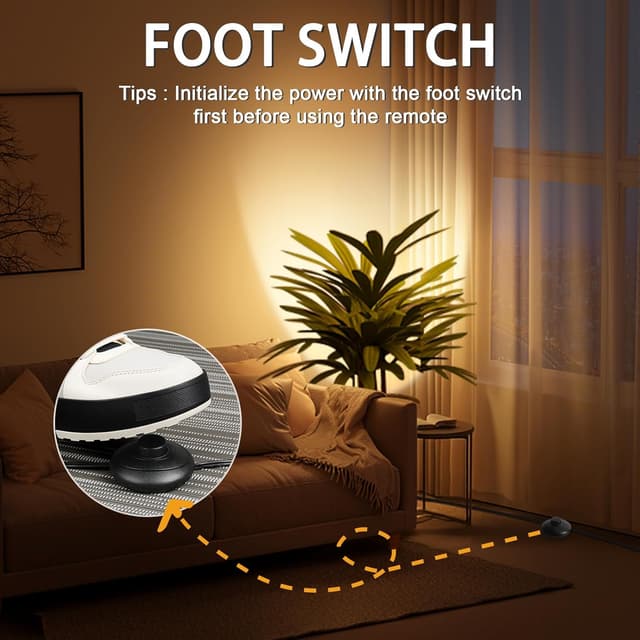 Thumbnail 5 de HUAEU Foco LED de 6W 🛋️ Luz cálida, interruptor, negro 1U